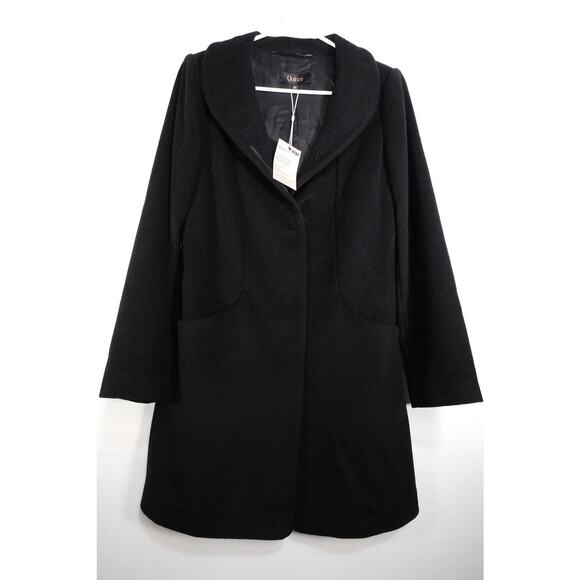 New Quince Women's Mod Italian Wool Cocoon Coat Preppy Black $170 Size XS 0767